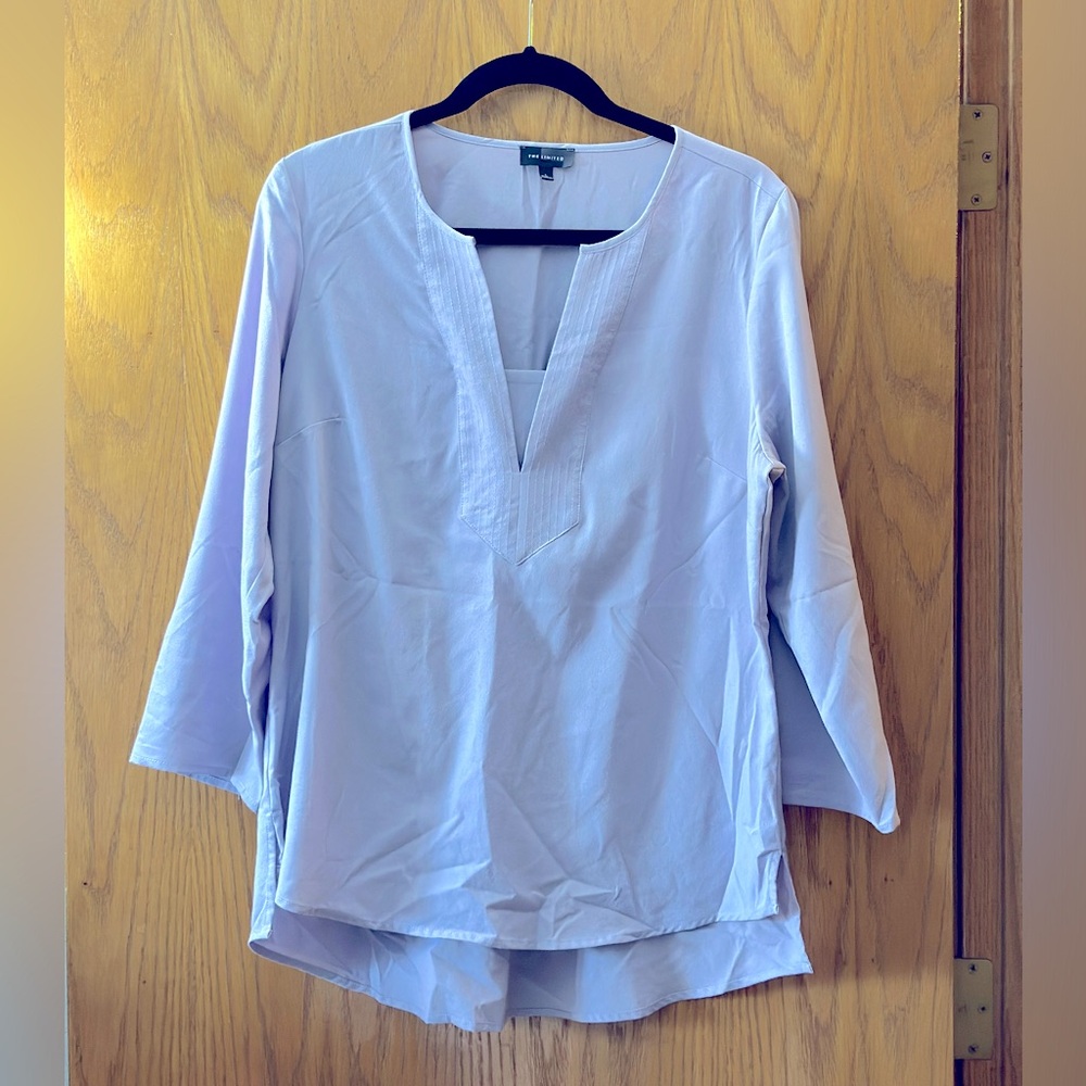 The Limited, Lavender, Light Greyish Blouse/Tunic - Large